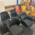 4x Eetkamerstoelen, zwart